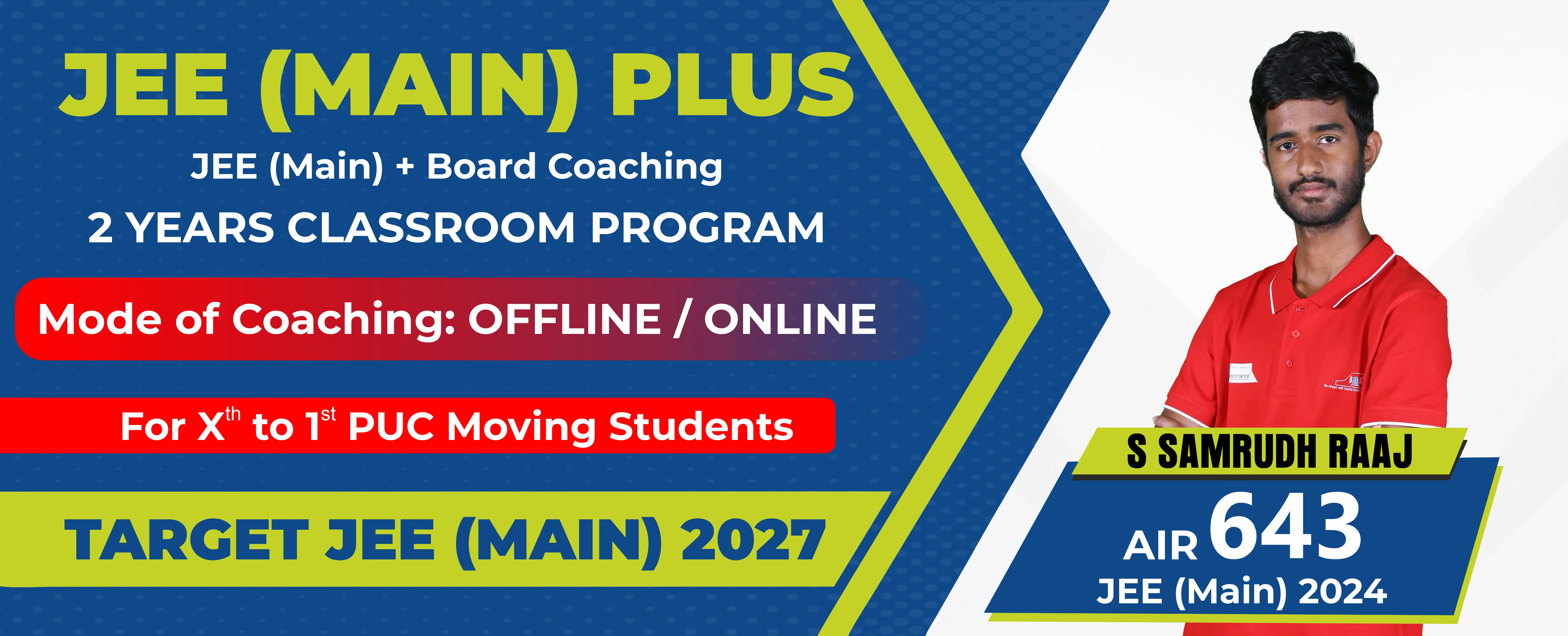 MAIN+1 – JEE Main Coaching for 1st PU Students